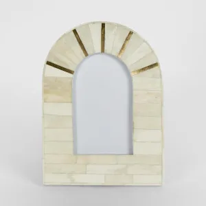 Orla Arch Bone Inlay White Photo Frame 5x7 by Florabelle Living, a Photo Frames for sale on Style Sourcebook