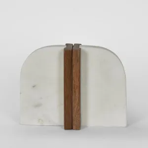 Shira Marble Bookends White by Florabelle Living, a Statues & Ornaments for sale on Style Sourcebook