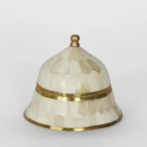 Suki Brass Box Medium White by Florabelle Living, a Decorative Boxes for sale on Style Sourcebook