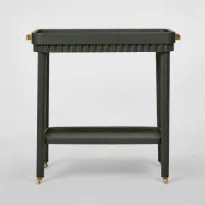 Royce Fluted Oak Bar Cart Black by Florabelle Living, a Wall Shelves & Hooks for sale on Style Sourcebook