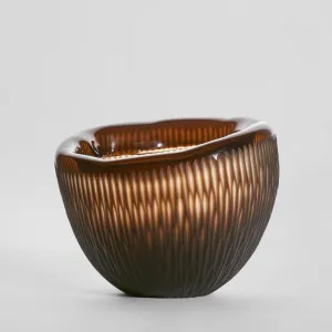 Fossil Low Vase Brown by Florabelle Living, a Vases & Jars for sale on Style Sourcebook