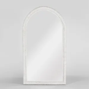 Cloverley Floor Mirror White by Florabelle Living, a Mirrors for sale on Style Sourcebook