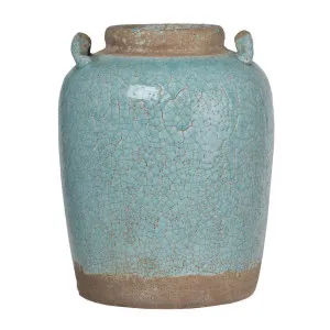 Melanie Terracotta Vase Turquoise LGE by Florabelle Living, a Vases & Jars for sale on Style Sourcebook