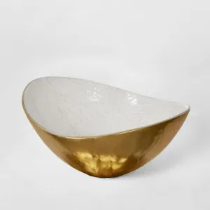 Elsa Curved Bowl White Gloss Large by Florabelle Living, a Decorative Plates & Bowls for sale on Style Sourcebook