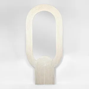 MRD Uli Floor Mirror Ecru by Florabelle Living, a Mirrors for sale on Style Sourcebook