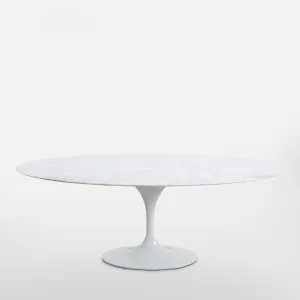 Aurora Oval Dining Table Marble White 200cm by Florabelle Living, a Coffee Table for sale on Style Sourcebook