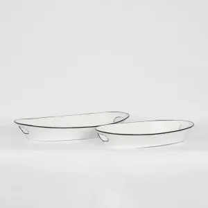 Faux Enamel Boat Trays Set of 2 by Florabelle Living, a Statues & Ornaments for sale on Style Sourcebook