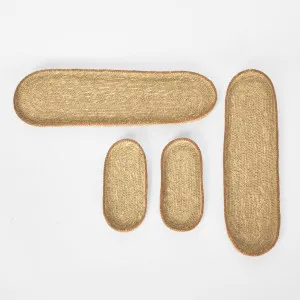 Kasuri Woven Trays Set of 4 Natural & Red by Florabelle Living, a Baskets & Boxes for sale on Style Sourcebook