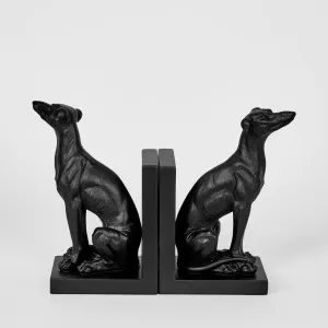 Lino Dog Bookends Black by Florabelle Living, a Statues & Ornaments for sale on Style Sourcebook
