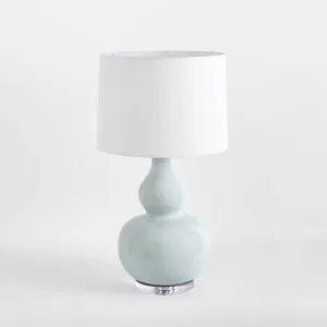 Sutton Light Blue Table Lamp & White Shade by Florabelle Living, a Table & Bedside Lamps for sale on Style Sourcebook