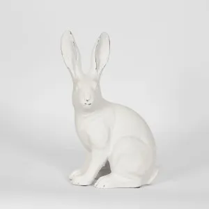 Henry Hare Sitting Small White by Florabelle Living, a Statues & Ornaments for sale on Style Sourcebook