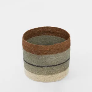 Sereda Woven Basket Green & Rust by Florabelle Living, a Baskets & Boxes for sale on Style Sourcebook