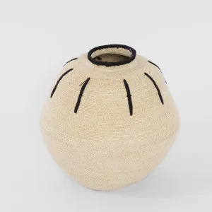 Idalia Woven Basket Natural & Black by Florabelle Living, a Baskets & Boxes for sale on Style Sourcebook