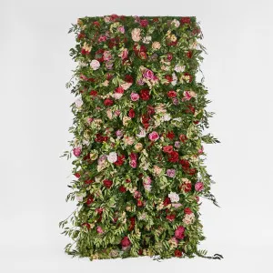 Flower Wall With Pink, Purple, Beige & Red Roses & Peonies and green leaves by Florabelle Living, a Plants for sale on Style Sourcebook