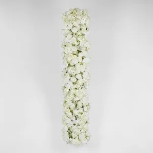 White Rose & Hydrangea Floral Runner by Florabelle Living, a Plants for sale on Style Sourcebook