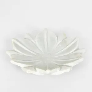 Amelia Marble Flower Bowl Small White by Florabelle Living, a Bowls for sale on Style Sourcebook