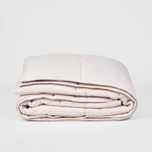 Ticking Throw Quilt 240x240 Pink by Florabelle Living, a Throws for sale on Style Sourcebook
