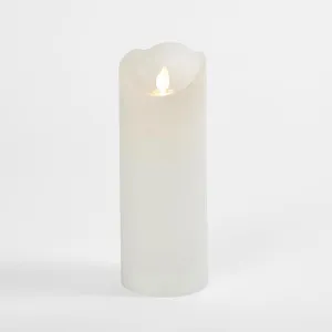 LED Battery Operated Wax Flameless Candle White 20cm by Florabelle Living, a Candles for sale on Style Sourcebook