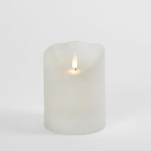 LED Battery Operated Wax Flameless Candle White 12.5cm by Florabelle Living, a Candles for sale on Style Sourcebook