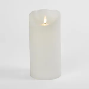 LED Battery Operated Wax Flameless Candle White 20cm by Florabelle Living, a Candles for sale on Style Sourcebook