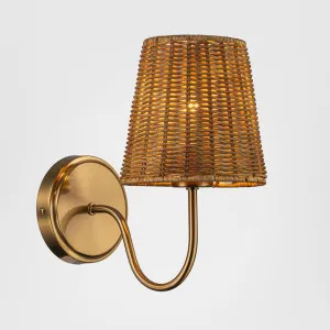 Athens Wall Light Antique Brass with Shade by Florabelle Living, a Wall Lighting for sale on Style Sourcebook