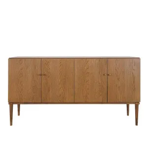 Clara Natural Oak Unit With Brass Legs 160Cm by Florabelle Living, a Console Table for sale on Style Sourcebook