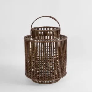 Kyra Rattan Lantern Medium Antique Brown by Florabelle Living, a Statues & Ornaments for sale on Style Sourcebook