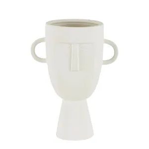 Coltrane Stoneware Face Vase White by Florabelle Living, a Vases & Jars for sale on Style Sourcebook