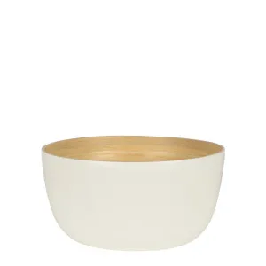 Blana Deep Bamboo Bowl White by Florabelle Living, a Platters & Serving Boards for sale on Style Sourcebook