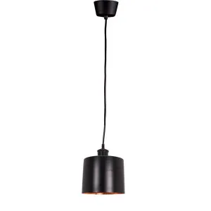 Portofino Ceiling Pendant Small Matte Black and Copper by Florabelle Living, a Pendant Lighting for sale on Style Sourcebook