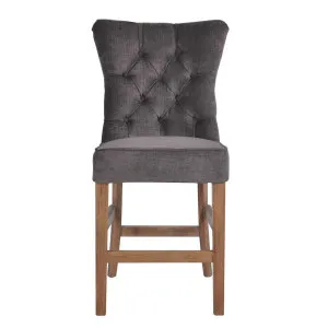 Silver Grey Counter Stool with Buttons by Florabelle Living, a Stools for sale on Style Sourcebook