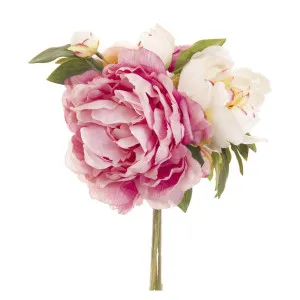 Peony Bouquet Mixed 30cm Light Pink by Florabelle Living, a Plants for sale on Style Sourcebook