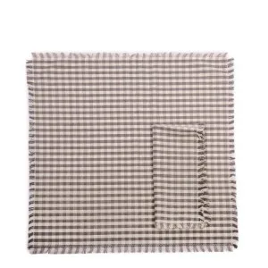 Gingham Napkins Set Of 4 Ash by Florabelle Living, a Napkins for sale on Style Sourcebook