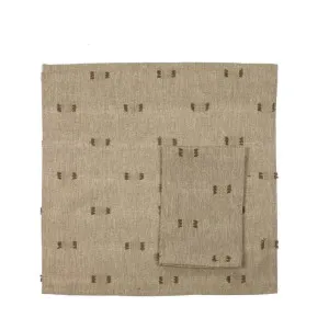 Tuft Napkin Burnt Olive Set of 4 by Florabelle Living, a Napkins for sale on Style Sourcebook