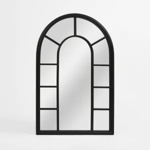 Chateau Arched Outdoor Wall Mirror Black by Florabelle Living, a Mirrors for sale on Style Sourcebook