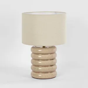 Bentley Taupe Table Lamp & Linen Shade by Florabelle Living, a Table & Bedside Lamps for sale on Style Sourcebook
