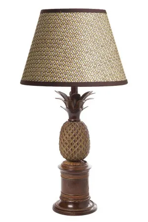 Bermuda Pineapple Table Lamp Base Brown- Base Only by Florabelle Living, a Table & Bedside Lamps for sale on Style Sourcebook