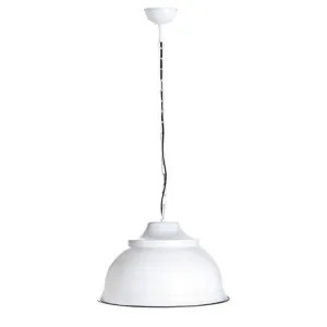 Brasserie Overhead Ceiling Pendant Large White by Florabelle Living, a Pendant Lighting for sale on Style Sourcebook