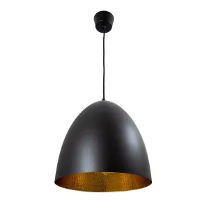 Egg Ceiling Pendant Black and Brass by Florabelle Living, a Pendant Lighting for sale on Style Sourcebook