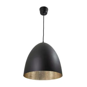 Egg Ceiling Pendant Black and Silver by Florabelle Living, a Pendant Lighting for sale on Style Sourcebook