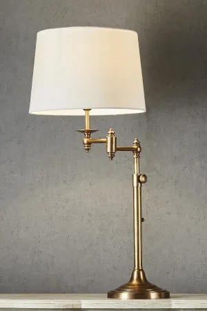 Macleay Swing Arm Table Lamp Base Antique Brass- Base Only by Florabelle Living, a Table & Bedside Lamps for sale on Style Sourcebook