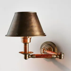 Benton Wall Light with Metal Shade Antique Brass by Florabelle Living, a Wall Lighting for sale on Style Sourcebook