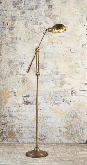 Calais Floor Lamp Antique Brass by Florabelle Living, a Floor Lamps for sale on Style Sourcebook