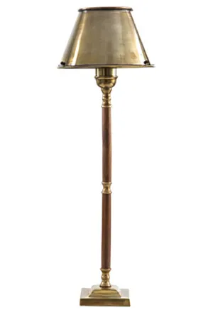 Nantucket Table Lamp Antique Brass and Dark Wood by Florabelle Living, a Table & Bedside Lamps for sale on Style Sourcebook