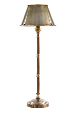 Delaware Table Lamp Antique Brass and Dar Wood by Florabelle Living, a Table & Bedside Lamps for sale on Style Sourcebook