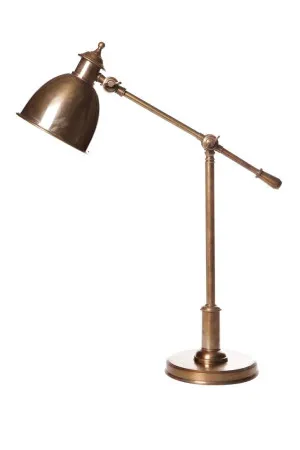Vermont Desk Lamp Antique Brass by Florabelle Living, a Desk Lamps for sale on Style Sourcebook