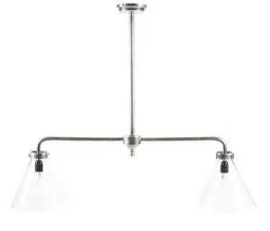 Gadsden Two Arm Ceiling Pendant Antique Silver by Emac & Lawton, a Lighting for sale on Style Sourcebook
