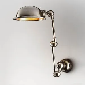 Lincoln Wall Light with Metal Shade Silver by Florabelle Living, a Wall Lighting for sale on Style Sourcebook