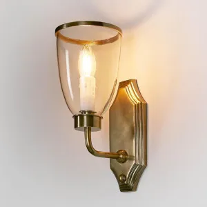 Westbrook Wall Light with Glass Shade Brass by Florabelle Living, a Wall Lighting for sale on Style Sourcebook