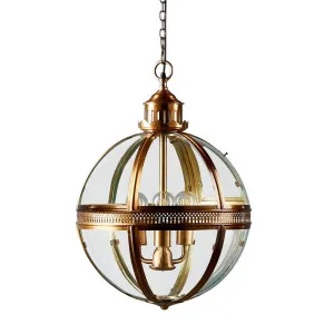 Saxon Ceiling Pendant Medium Antique Brass by Emac & Lawton, a Lighting for sale on Style Sourcebook
